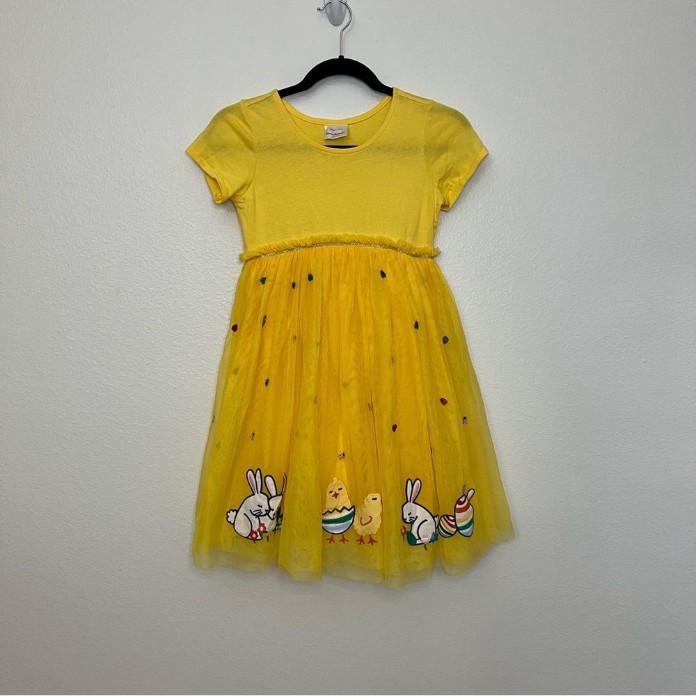 Hanna Andersson size 10 yellow tulle dress Easter